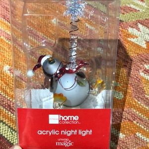 Penguin with Santa Hat Acrylic Night Light